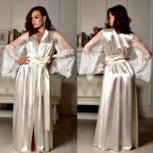 Ladies Sexy Long Nightgown Lingerie Pajamas
