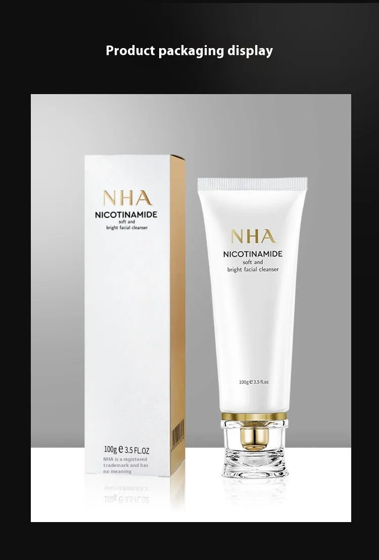 Nicotinamide Soft Transparent Foam Facial Cleanser Balance Water And Oil