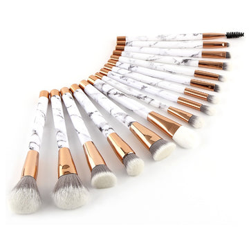 Luxury 11-Piece Marble Makeup Brush Set