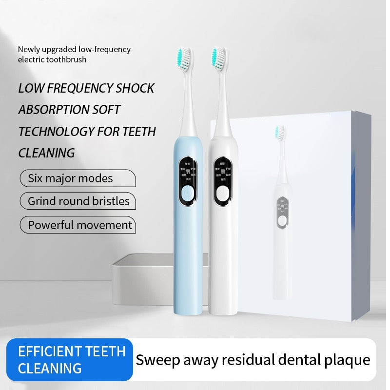Soft Clean White Low Frequency Toothbrush – Electric