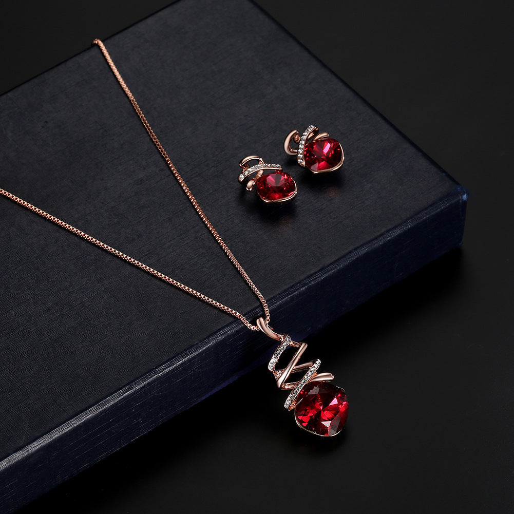 Bridal Necklace and Earrings Jewelry Set