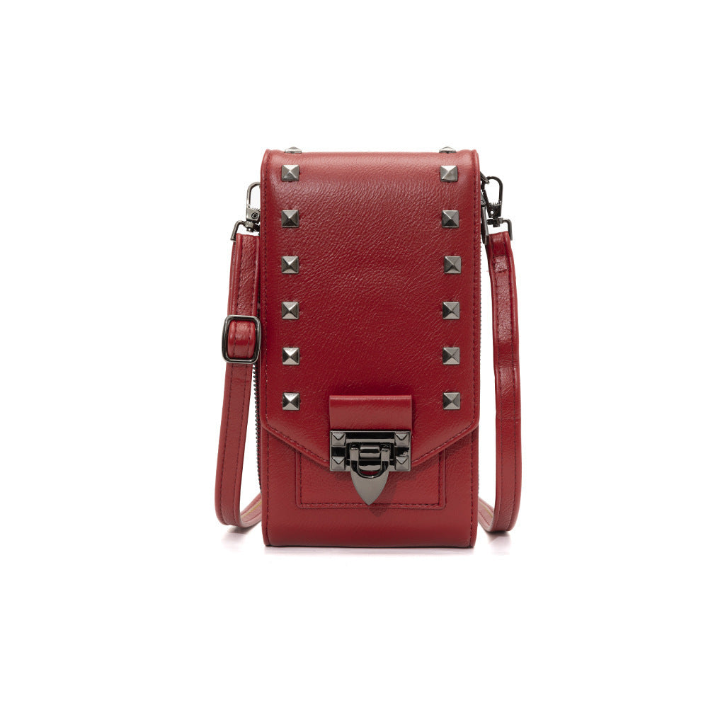 Rivet Design Shoulder Handbag for Women
