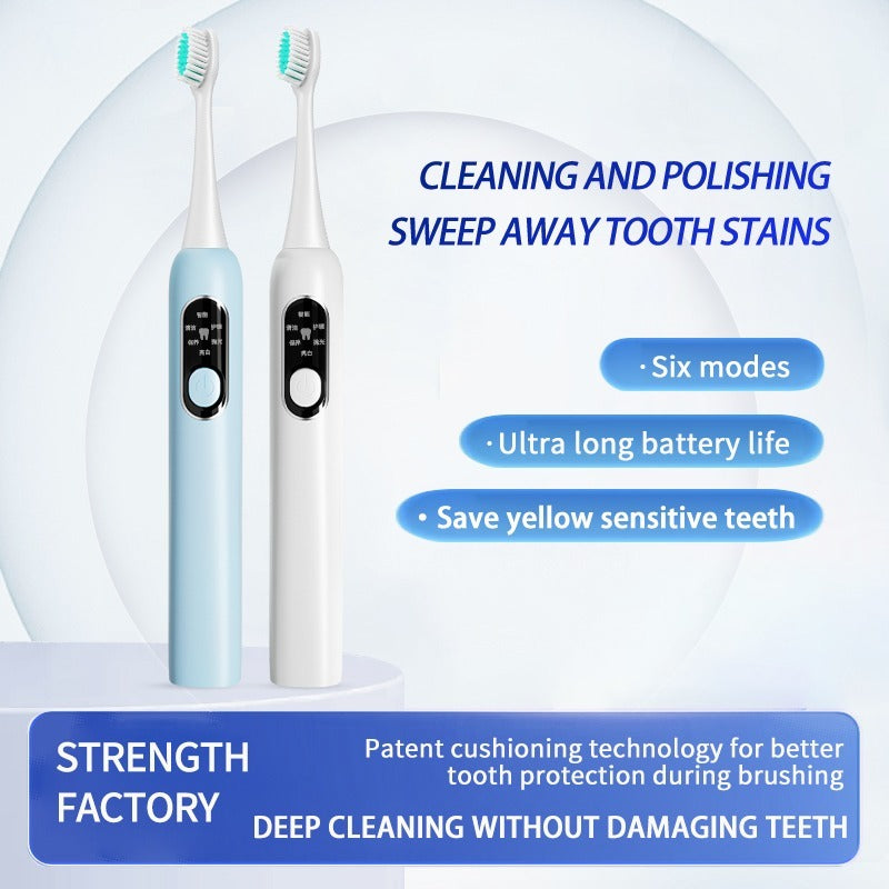 Soft Clean White Low Frequency Toothbrush – Electric