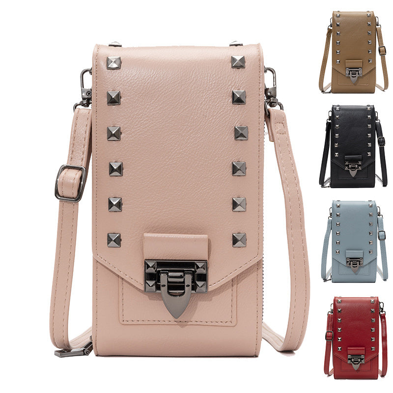 Rivet Design Shoulder Handbag for Women