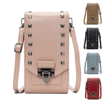 Rivet Design Shoulder Handbag for Women